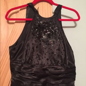 Black Sequined Sleeveless Dressy Top